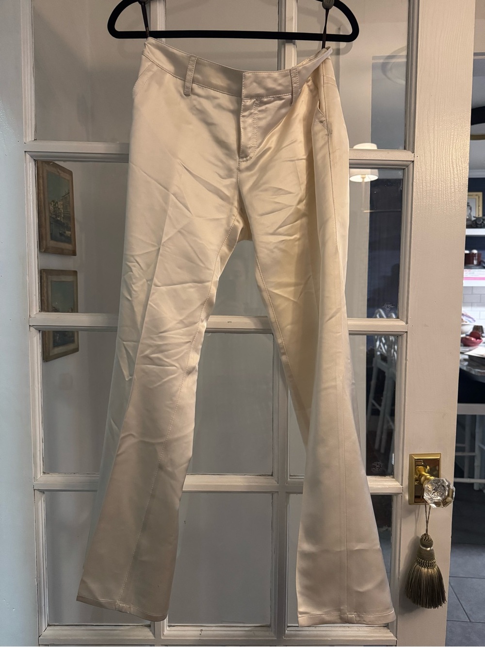 Roberto Cavalli low rise White silk blend pants chinos